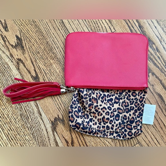 Chico's Red Clutch, Suede Tassel, NWOT - Picture 6 of 10